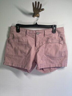 Unionbay Womens Pink Denim Utility Shorts Size 11 With Front & Back Pockets
